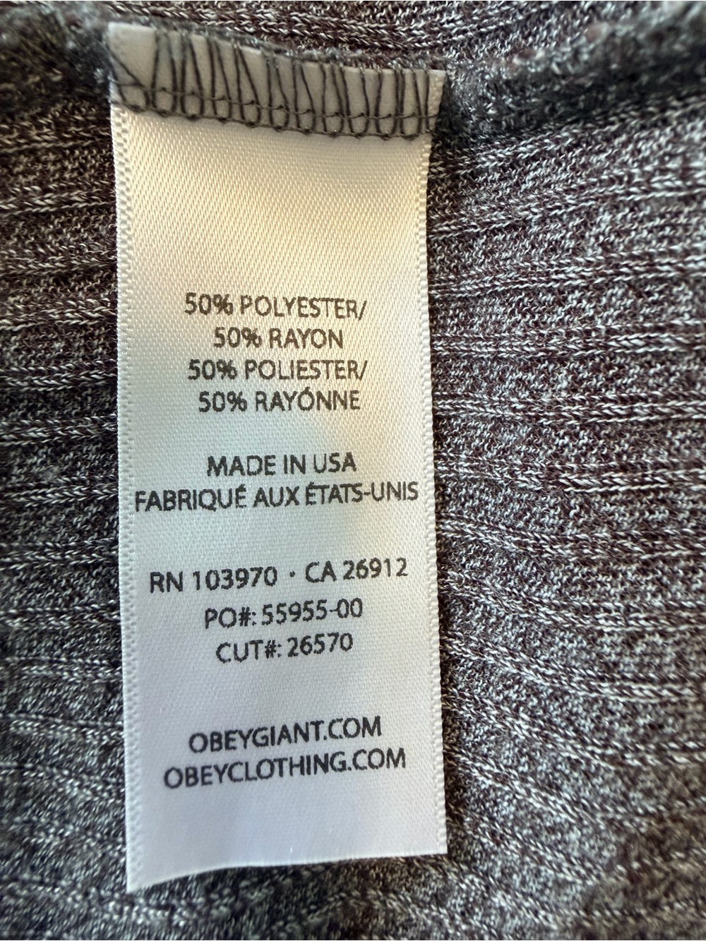 Obey Gray Ribbed Logo Racerback Tank - Picture 4 of 6